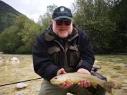 Steven and marble trout, May Slovenia